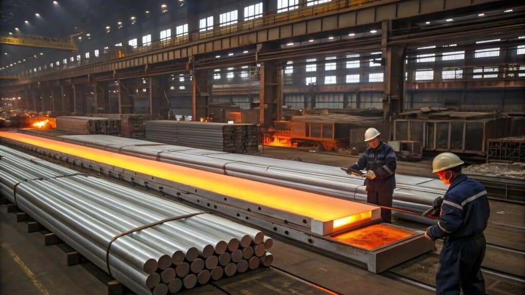 A dual image showing the 6061 alloy composition chart on one side and the T6 temper treatment process diagram on the other.